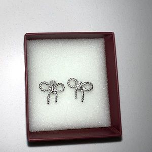 Tiffany & Co. Sterling Silver Twisted Bow Earrings